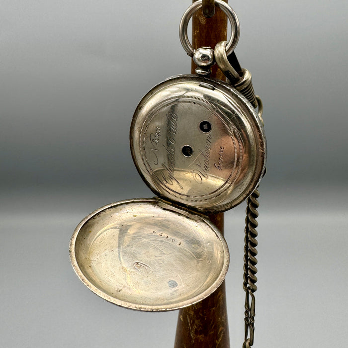 Vacheron Geneve orologio da tasca argento 39 mm Swiss 1900 ca