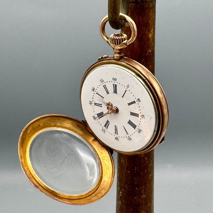 Monachina orologio da tasca oro 18kt 28 mm Swiss 1900 ca