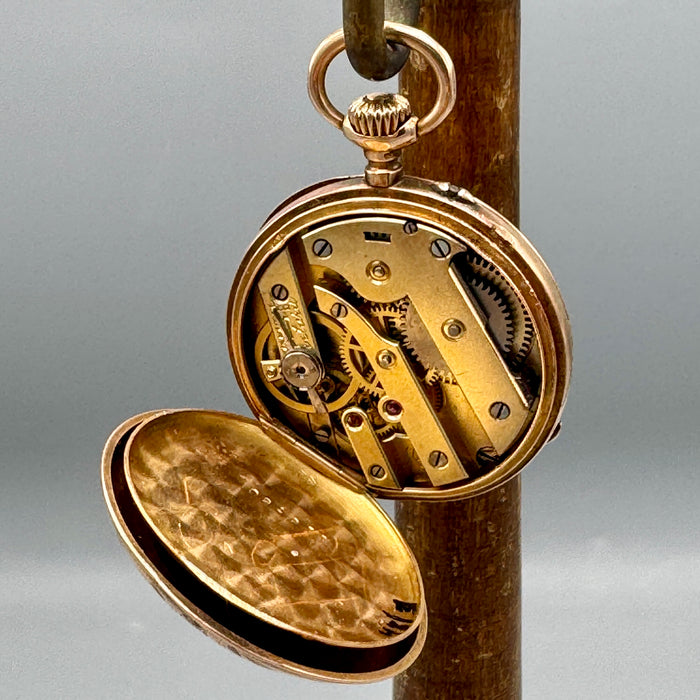 Monachina orologio da tasca oro 18kt 28 mm Swiss 1900 ca