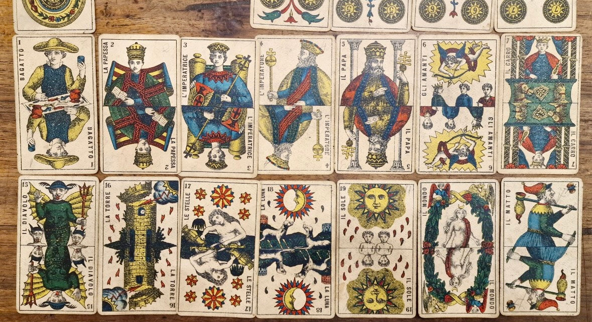 Armanino Genova tarocchi Piemontesi carte da gioco 1930 ca