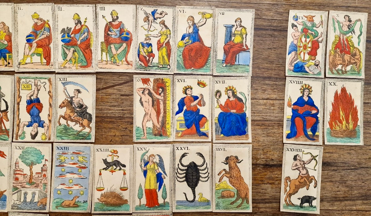 Minchiate Fiorentine Firenze tarocchi carte da gioco Granducato di Toscana 1810 ca