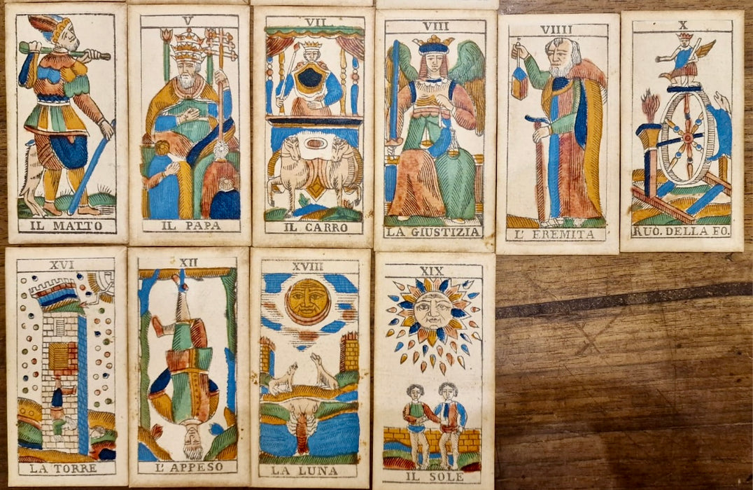 Real Fabbrica Milano Ferdinando Gumppenberg carte gioco tarocchi 1810 ca