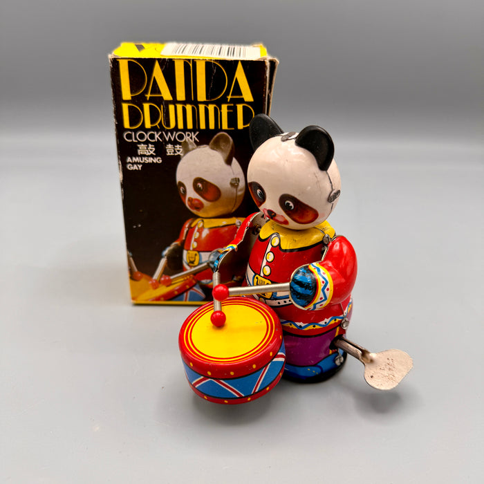 Gioco latta Panda Drummer carica manuale 1980 ca