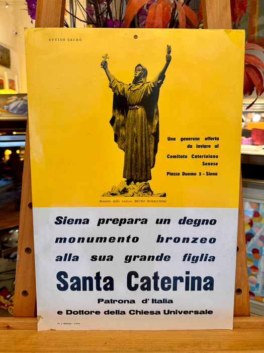 Bruno Buracchini – “Bozzetto statua S.Caterina Siena” – acquerello su carta – 1972