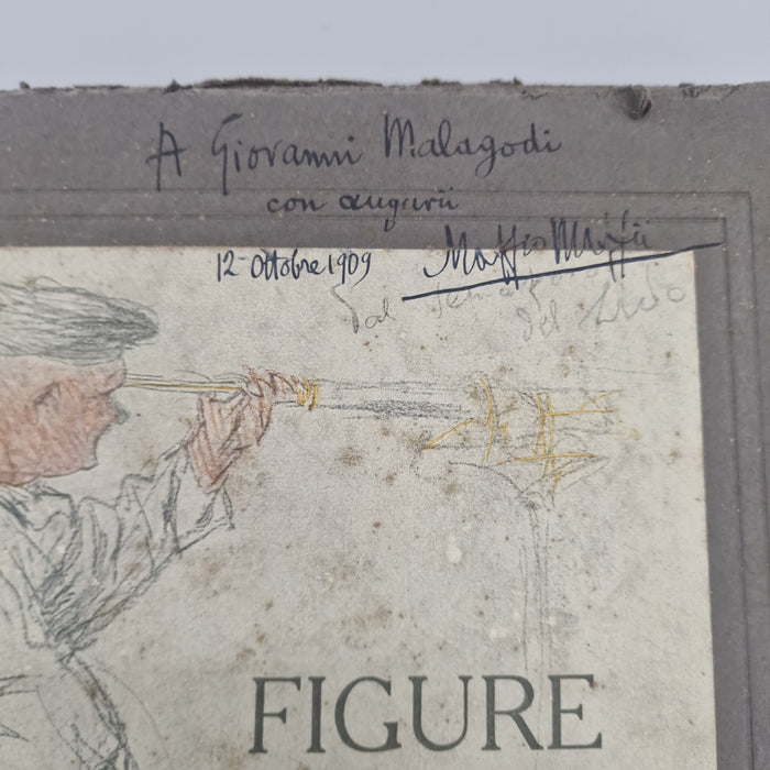 "Figure e Tipi della Marina Italiana in Guerra" libro con dedica a Giovanni Malagodi da Maffio Maffi 1920 circa