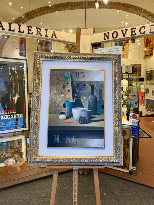 Marcello Scuffi – “Il tavolo del pittore” – olio su tela - 2004