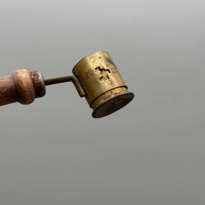 Bilancia di precisione orafo portatile ottone scatola legno con pesi K2 1950 ca
