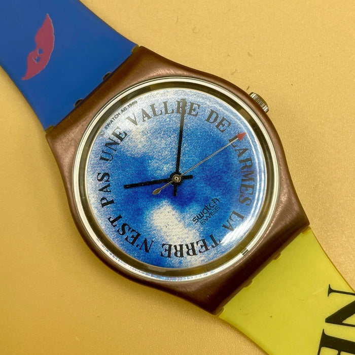 Swatch "Croque Monsieur" GX 112 orologio quarzo 34 mm Swiss 1989