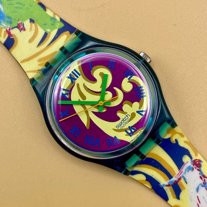 Swatch "Perroquet" GN 119 orologio quarzo 34 mm Swiss 1989