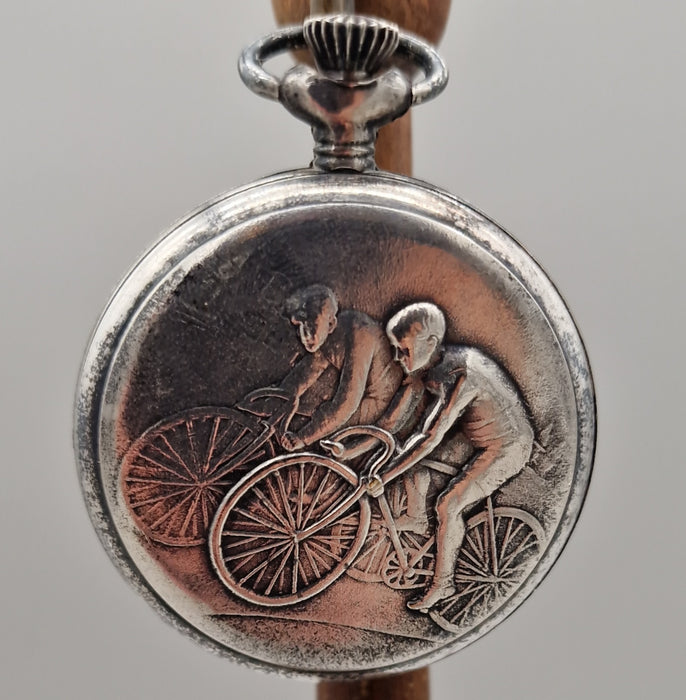 Pryngeps Ancre 17 Rubis orologio da tasca meccanico brunito lavorato Italia 1970 ca