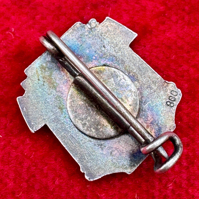 Distintivo Opera Senensis Ars Siena smaltato argento 800 1930 ca