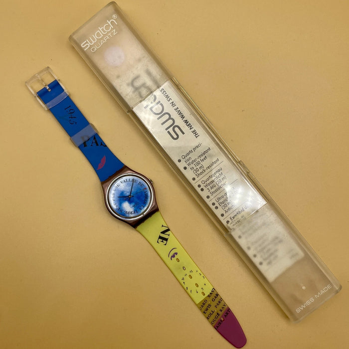 Swatch "Croque Monsieur" GX 112 orologio quarzo 34 mm Swiss 1989