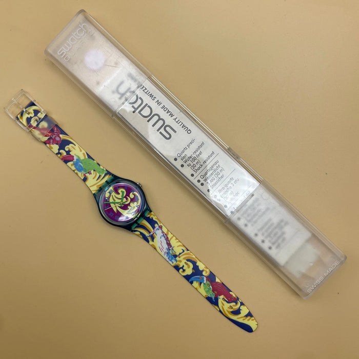 Swatch "Perroquet" GN 119 orologio quarzo 34 mm Swiss 1989