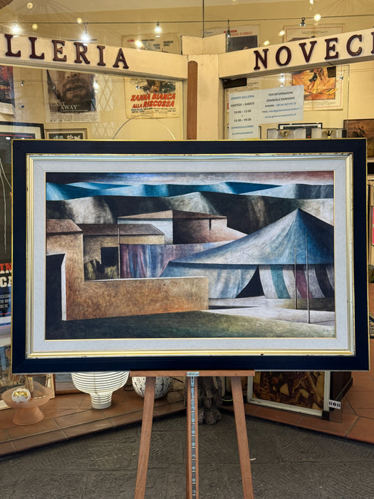 Marcello Scuffi – “Il circo in fondo al paese” – olio su tela - 2000
