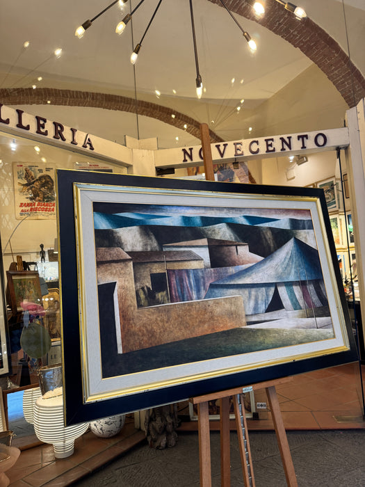 Marcello Scuffi – “Il circo in fondo al paese” – olio su tela - 2000