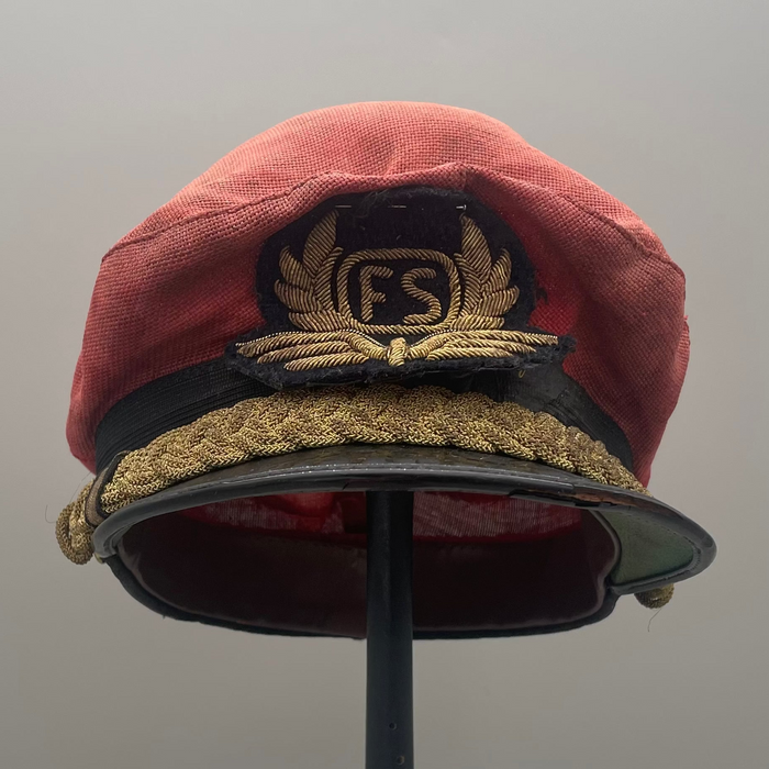 Berretto rosso Capo Stazione Ferrovie dello Stato FS 1950 ca