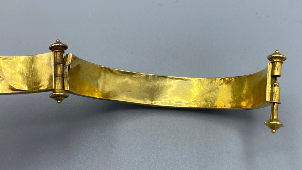 Bracciale oro microgranulazione e lapislazzuli attr. Castellani Roma inizio XIX sec