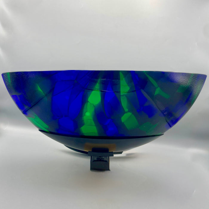 Applique Ottavio Missoni lampada vetro di Murano Verde Blu 1990 ca