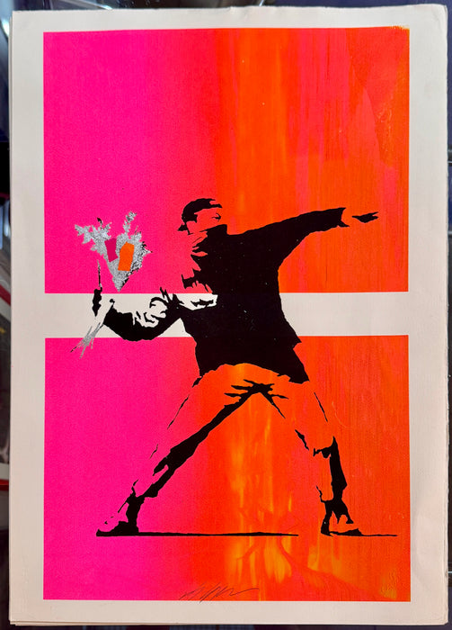 Giuliano Grittini – “Ingiuries Lanciatore Banksy (2)" – litografia su carta – 2010 ca