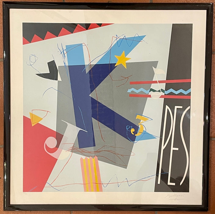 Bruno Pollacci - "Senza titolo" - serigrafia su carta 109/135 - 1970 ca