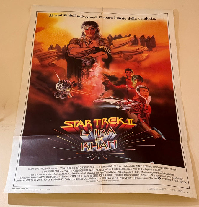 Manifesto “Star Trek II L'ira di Khan" 2F Shatner 1982