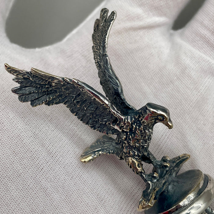Tagliacarte testa Aquila rampante placcato argento Italia 2020 ca