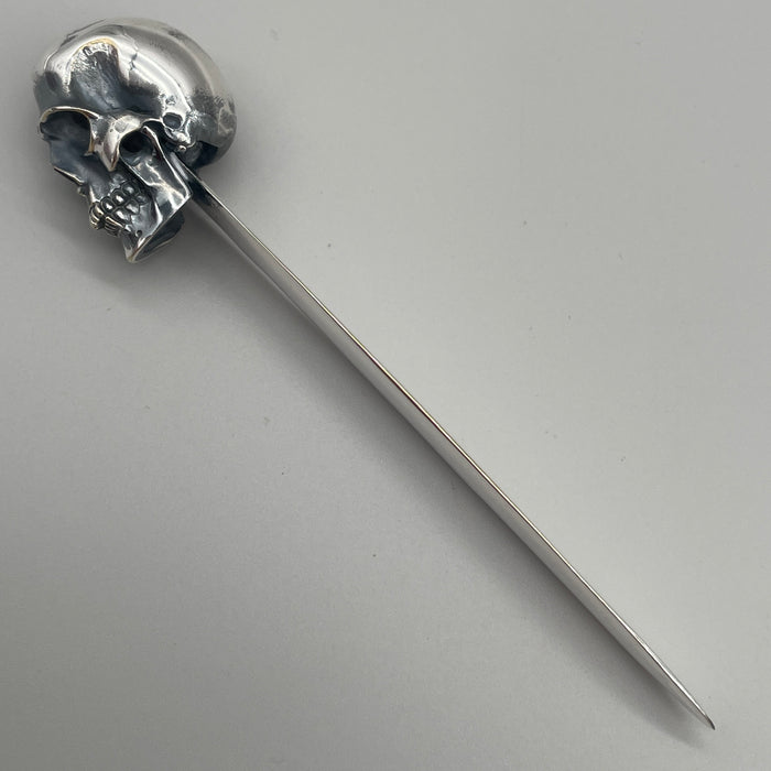 Tagliacarte testa teschio placcato argento Italia 2020 ca