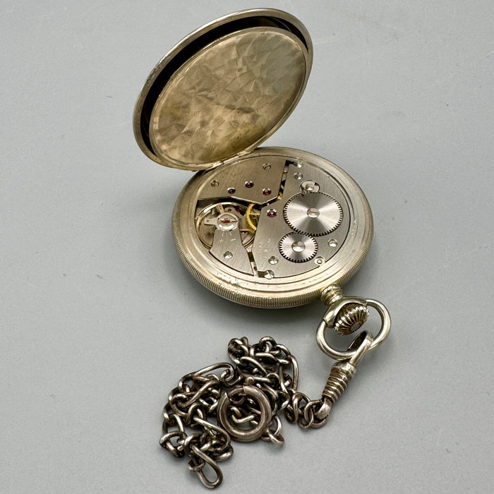 Wille Freres orologio da tasca acciaio 53 mm Swiss 1970 ca