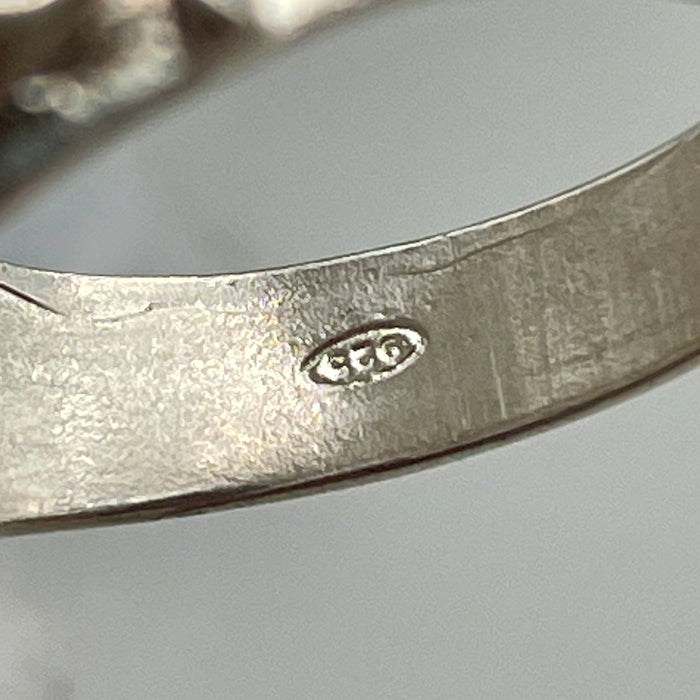 Anello sigillo ovale con decori in argento 925 anno 2020 ca