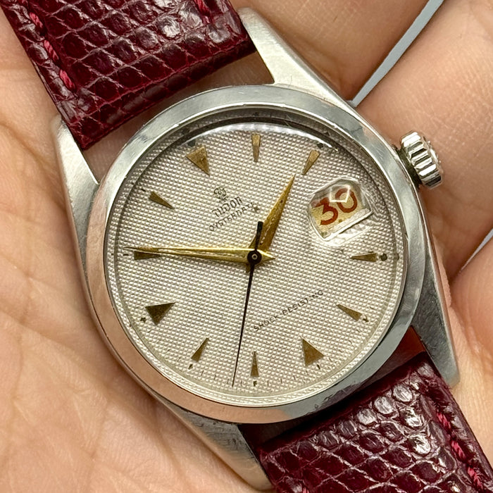 Tudor Prince Oysterdate ref. 7919 orologio meccanico acciaio 34mm quadrante nido d'ape Swiss 1950 ca