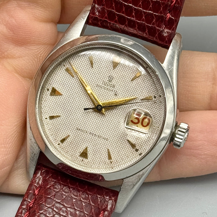 Tudor Prince Oysterdate ref. 7919 orologio meccanico acciaio 34mm quadrante nido d'ape Swiss 1950 ca