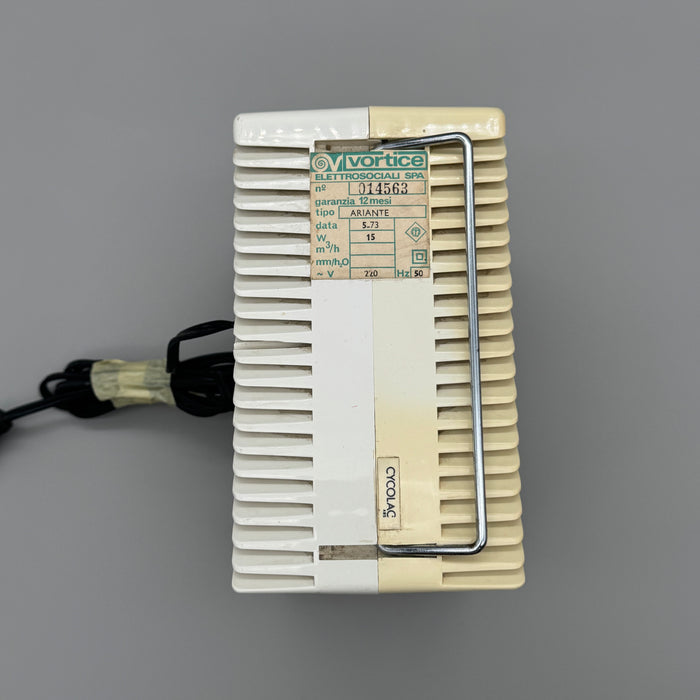 Ariante ventilatore Vortice design Marco Zanuso bianco funzionante 1970 ca