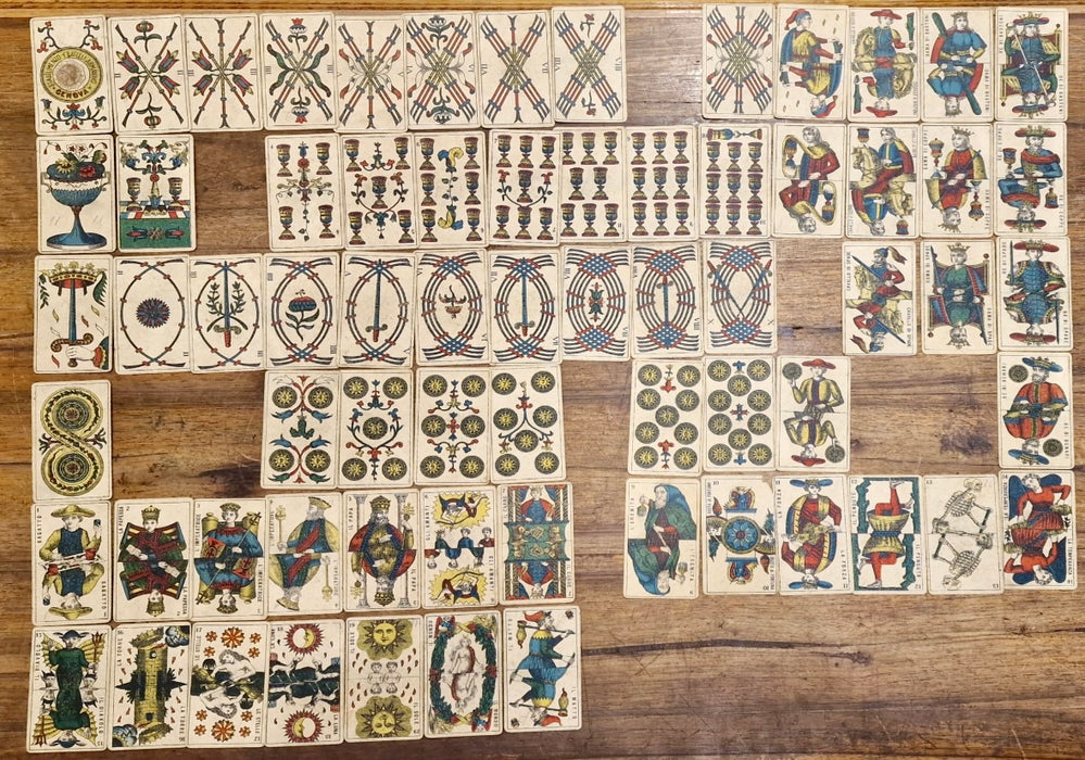 Armanino Genova tarocchi Piemontesi carte da gioco 1930 ca