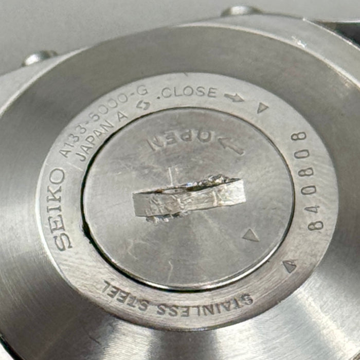Seiko A133-5000 orologio da polso acciaio quarzo LC 1977