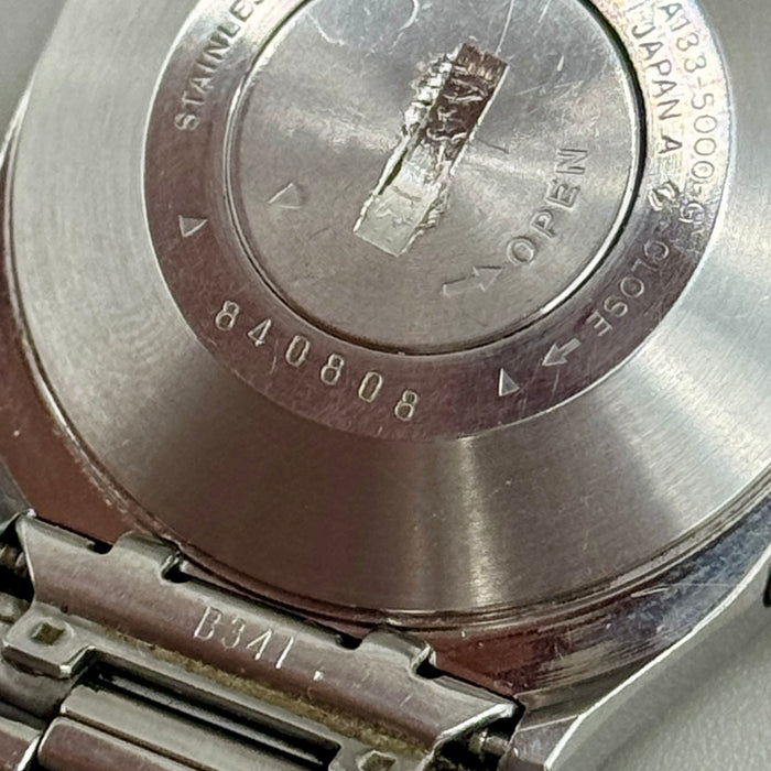 Seiko A133-5000 orologio da polso acciaio quarzo LC 1977