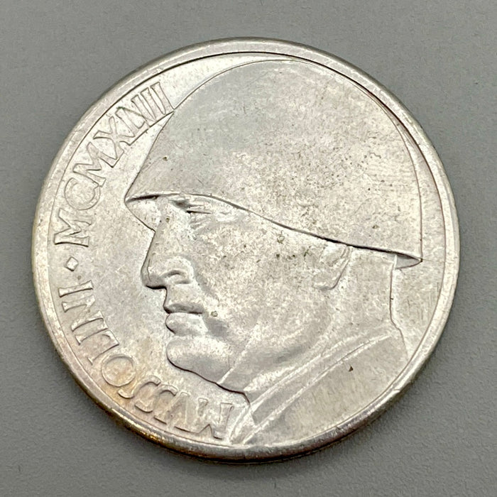 20 lire Mussolini moneta celebrativa non ufficiale 1943