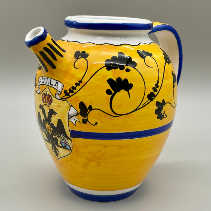 Brocca Nobile Contrada dell' Aquila ceramiche Caber Siena 1970 ca