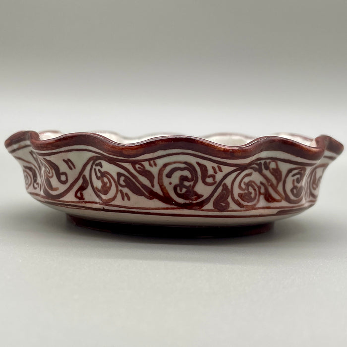 Panforte Fiore piattino Ceramiche S. Lucia Siena Dino Rofi 1930 ca