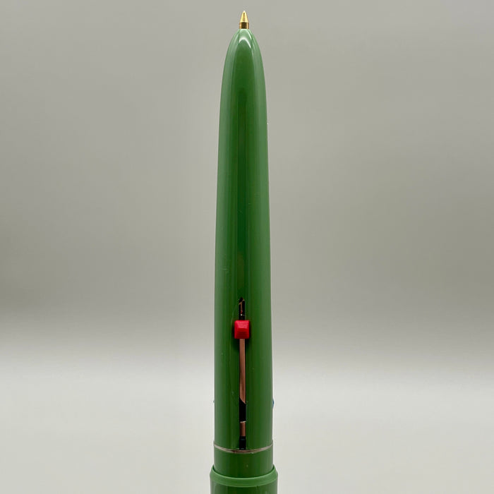 Penna sfera verde multicolore Banca Popolare Senese 1950 ca