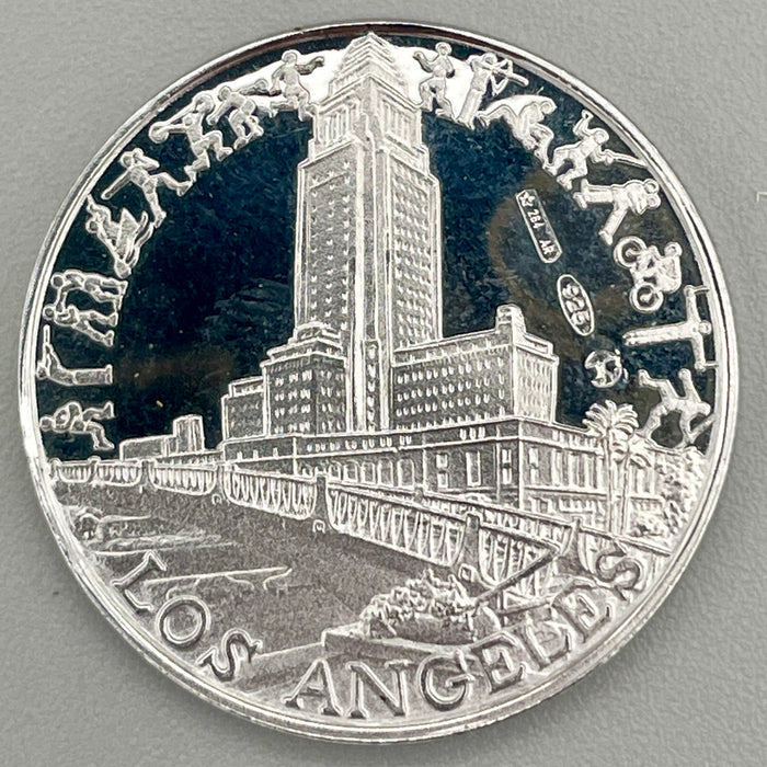 Moneta Argento 925 Giochi Olimpici Los Angeles 1984