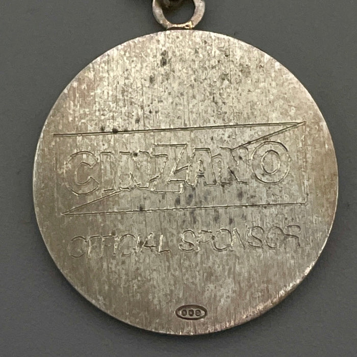 Medaglia Cinzano official sponsor Argento 800 con catena 1970 ca