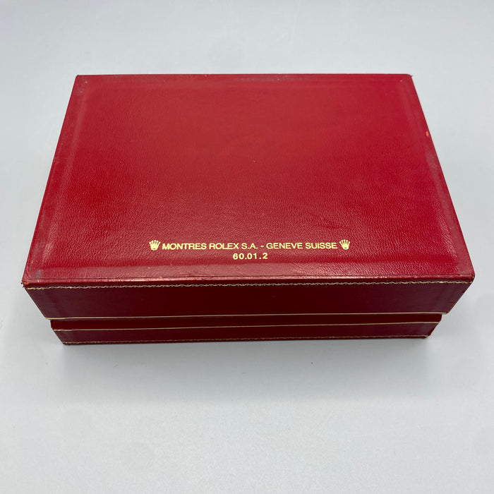 Rolex scatola orologio ref. 60.01.2 bordeaux floreale 1980 ca