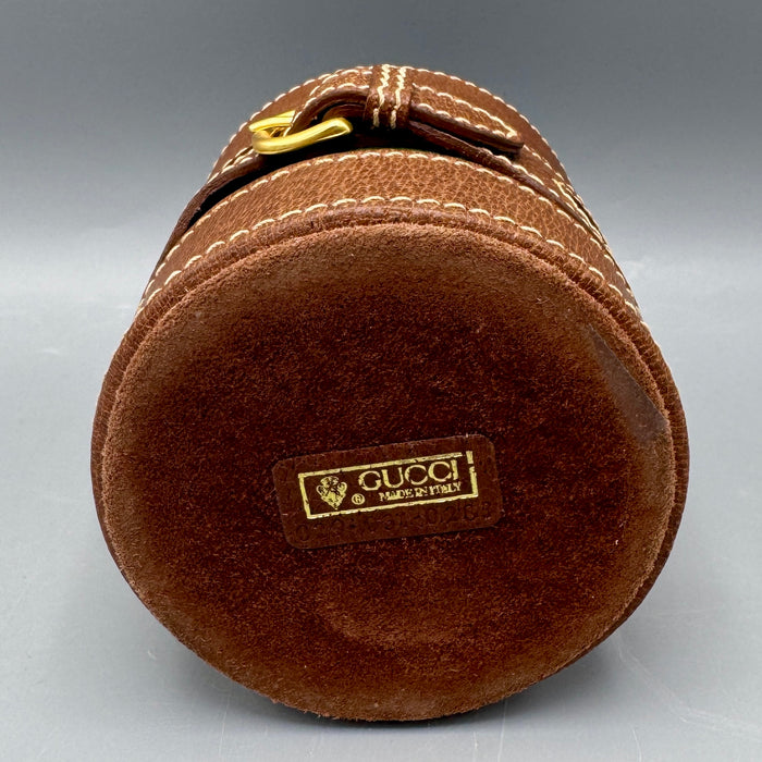 Gucci portapenne Horsebit marrone 1970 ca