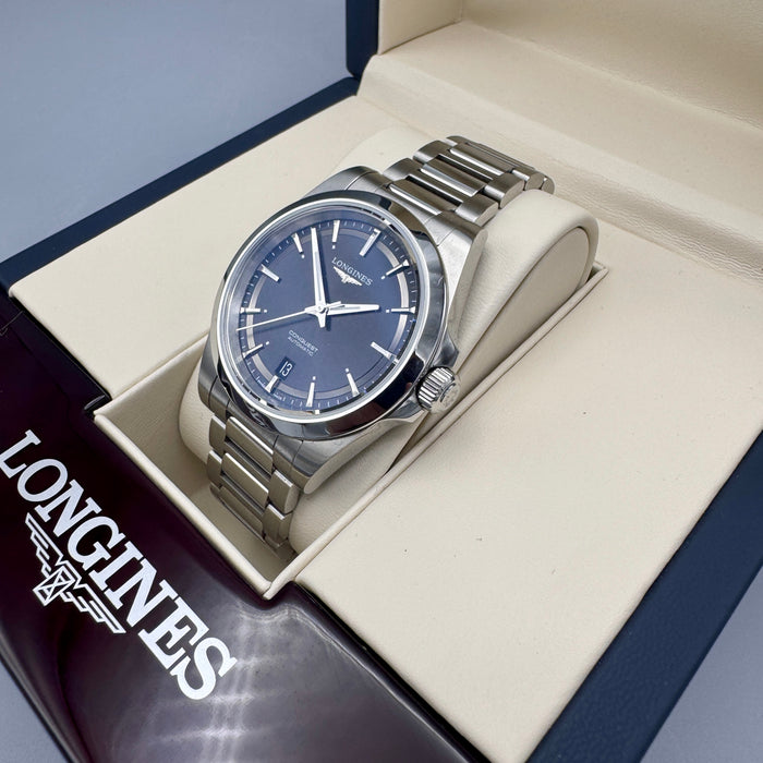 Longines Conquest ref. L37204526 orologio automatico acciaio full set 38 mm Swiss 2024