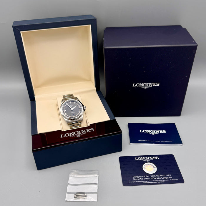 Longines Conquest ref. L37204526 orologio automatico acciaio full set 38 mm Swiss 2024