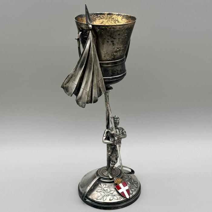 Coppa Concorso Ginnastico in Torino 1911 argentata premio Regno D'Italia Convitto Voghera
