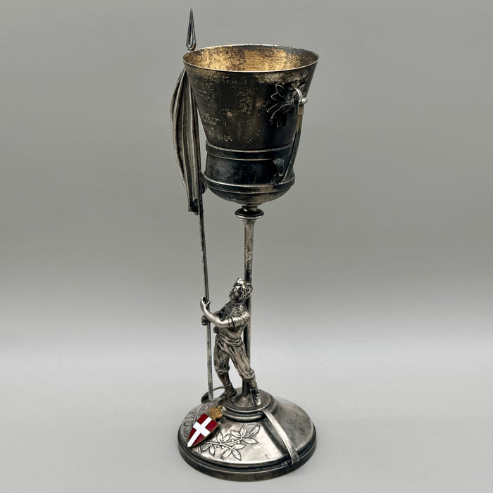 Coppa Concorso Ginnastico in Torino 1911 argentata premio Regno D'Italia Convitto Voghera