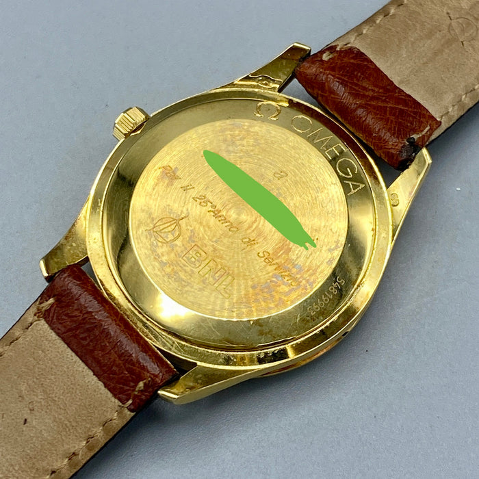 Omega Classic Heritage orologio automatico oro 18kt 35mm Swiss 1990 ca