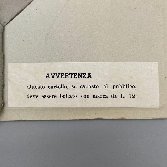 Ermenegildo Zegna Electa cartoncino pubblicitario insegna da banco 1960 ca