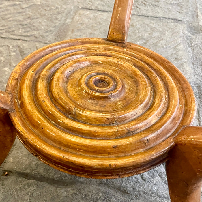 Tavolino basso stile Paolo Buffa in ciliegio vetro decorato modernariato 1940 ca
